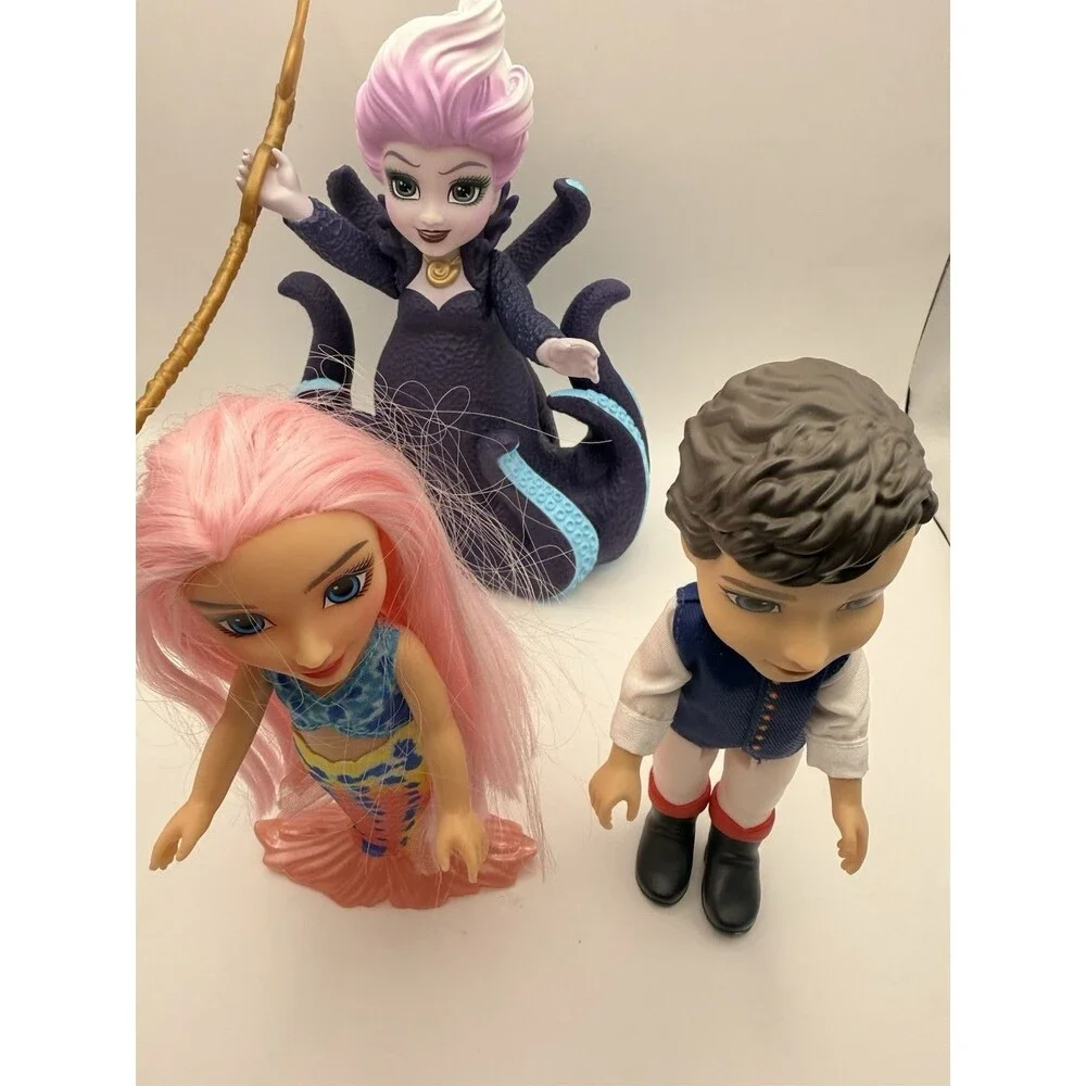 Disney Little Mermaid Figure Lot Ursula Ariel Eric Dolls